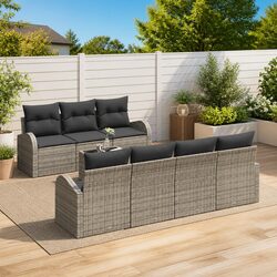 8-Piece Grey Modular Outdoor Sofa Set Specifications