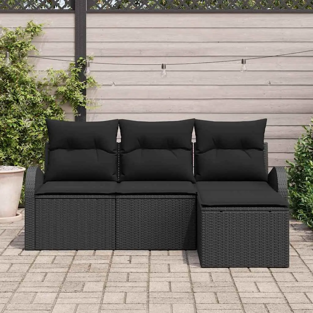 Black Modular Outdoor Sofa Set