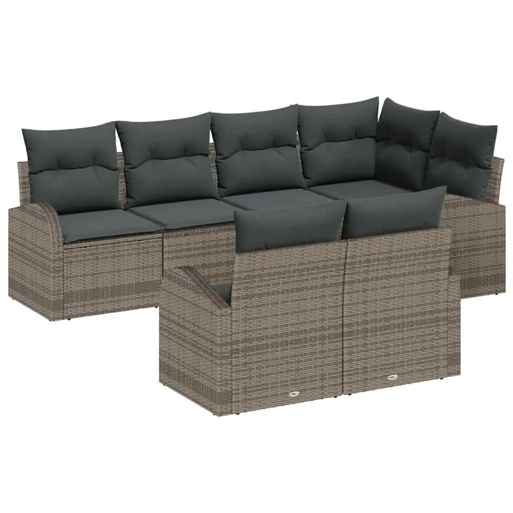 7-Piece Modular Garden Sofa Set in Grey