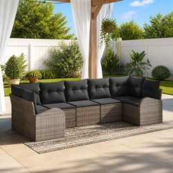 Specifications for the 7-Piece Grey Outdoor Sofa Set