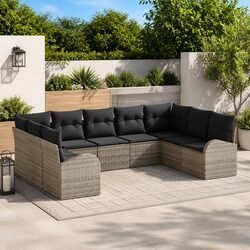 Specifications of 9-Piece Grey Modular Outdoor Sofa Set