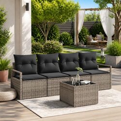 Specifications of 5-Piece Grey Outdoor Sofa Set