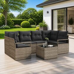 7-Piece Modular Garden Sofa Set: Dimensions and Specs Included