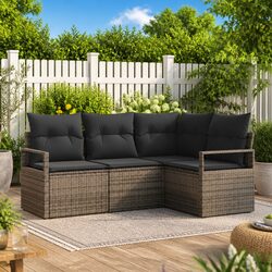 4-Piece Grey Outdoor Sofa Set Specifications and Details