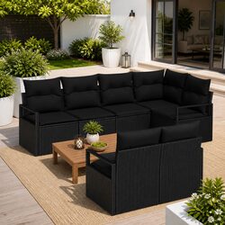 7-Piece Garden Sofa Set: Dimensions and Features