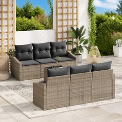 Detailed Specifications of 7-Piece Grey Rattan Sofa Set