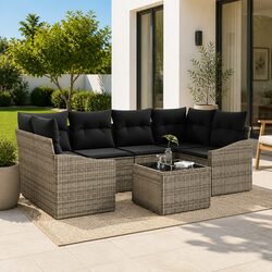 Detailed Specs: 7-Piece Garden Sofa Set with Storage