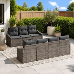 Specifications of Grey Poly Rattan 8-Piece Outdoor Sofa Set