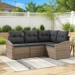 Specifications of 4-Piece Grey Outdoor Sofa Set