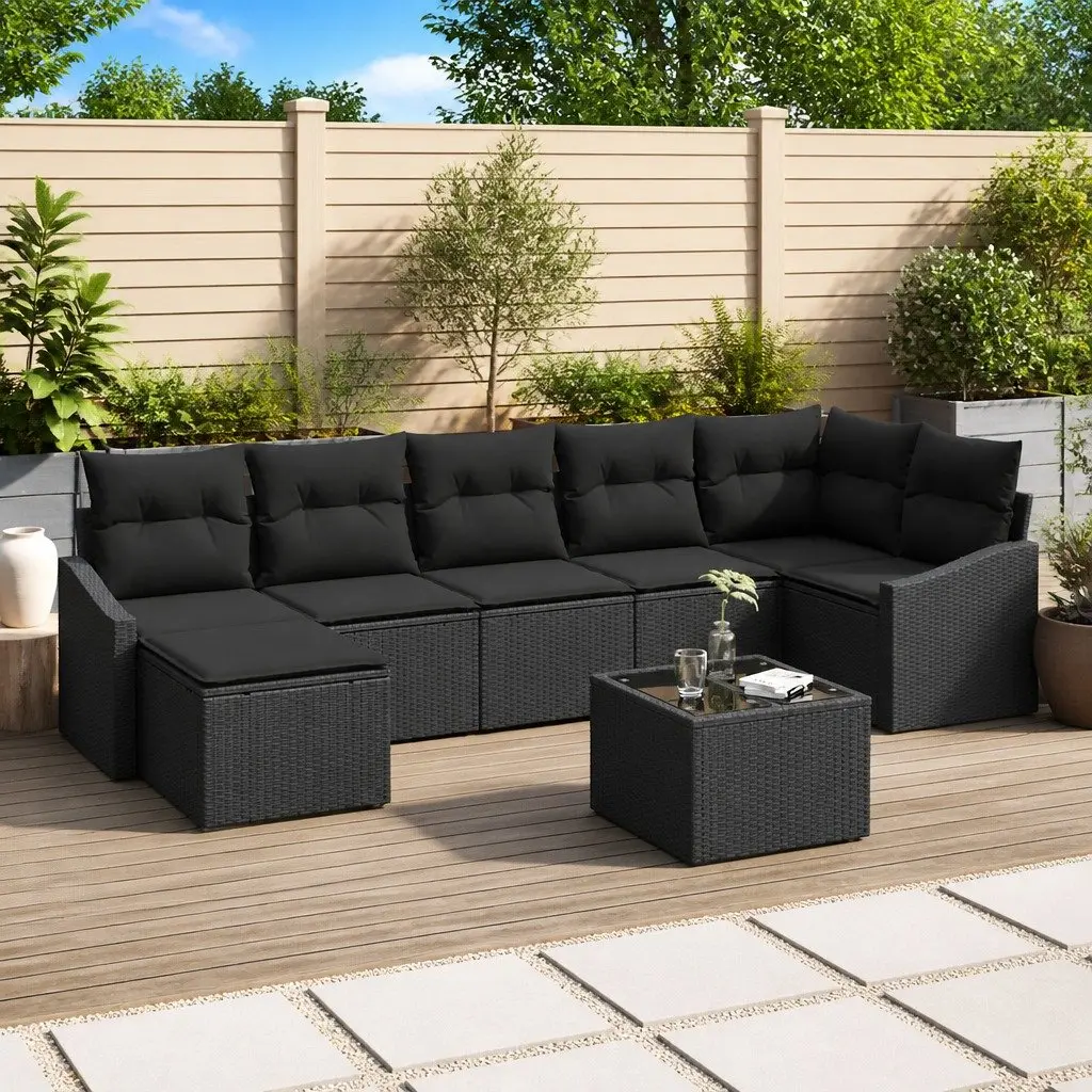 8-Piece Modular Garden Sofa Set with Cushions