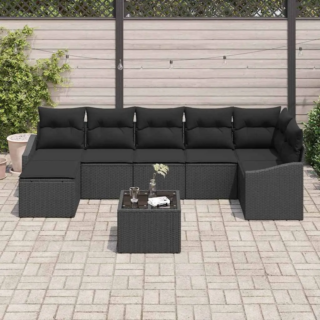 8-Piece Modular Garden Sofa Set with Cushions