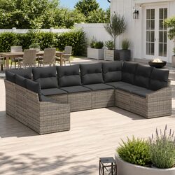 Detailed Specifications of 9-Piece Modular Garden Sofa Set