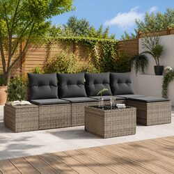 Specifications of 5 Piece Modular Outdoor Sofa Set in Light Grey