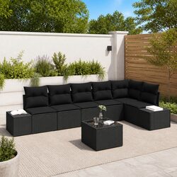 Specs of Black Modular Garden Sofa Set - Storage Included