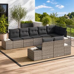 Specifications of 8-Piece Modular Garden Sofa Set