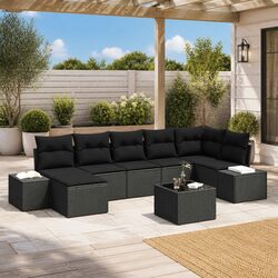7 Piece Modular Sectional Patio Sofa Set with Cushions
