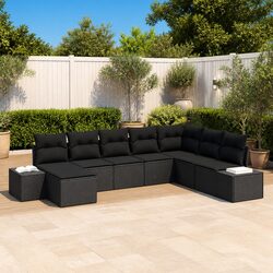 Specifications of 8-Piece Modular Garden Sofa Set in Black