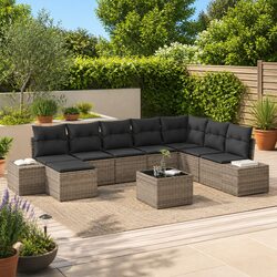 8-Piece Garden Sofa Set: Dimensions, Materials, Details