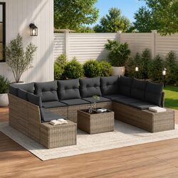 Specifications of 9-Piece Outdoor Sofa Set in Grey