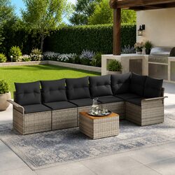 Specifications of 7-Piece Grey Rattan Garden Sofa Set