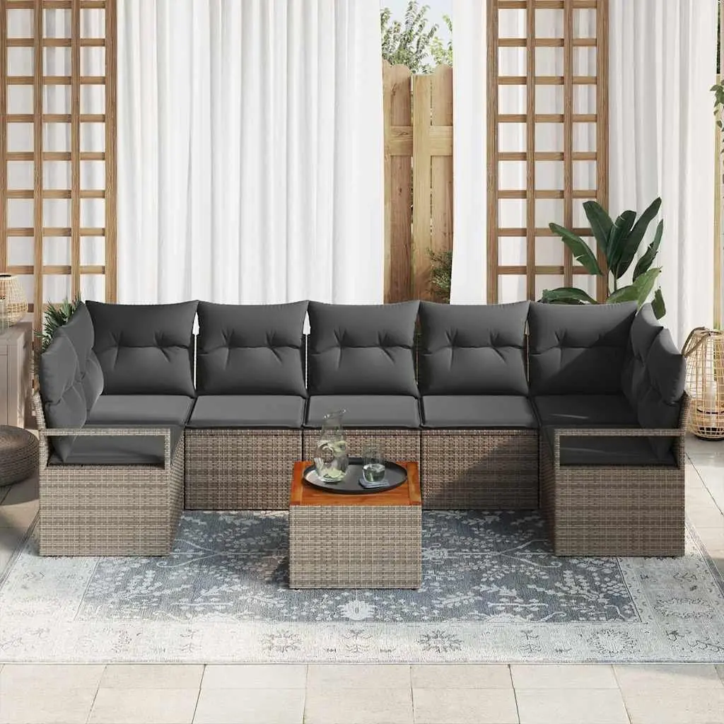 8-Piece Modular Sofa Set in Grey