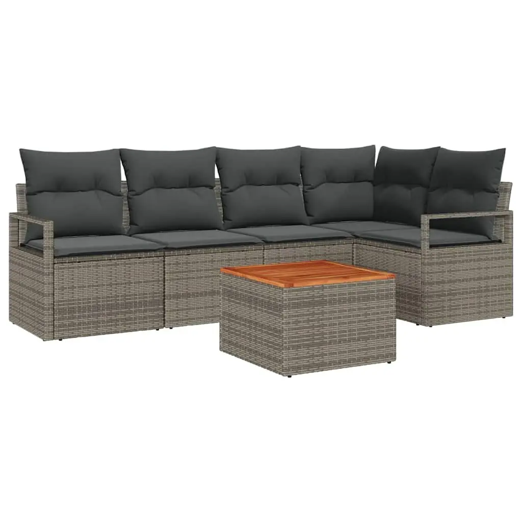 Modular Garden Sofa Set for Outdoor Use 6 Piece Grey