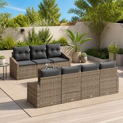 8 Piece Modular Grey Garden Sofa Specifications