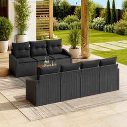 Garden Sofa Set 8 Piece Modular with Steel Frame