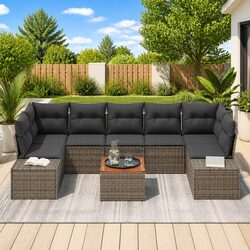 Specifications of the 8-Piece Modular Garden Sofa Set