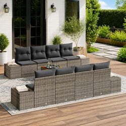 Specifications of the 9 Piece Modular Garden Sofa Set
