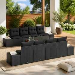 Specifications of the 9-Piece Modular Outdoor Sofa Set
