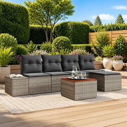 6-Piece Garden Sofa Set with Weather-Resistant Features