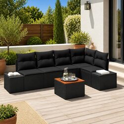 Modular Garden Sofa Set - Dimensions and Materials Listed