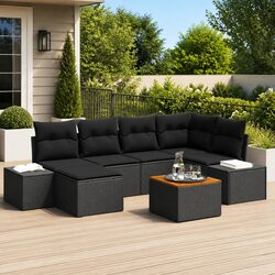 7-Piece Garden Sofa Set: Dimensions and Material Details