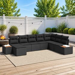 9-Piece Outdoor Sofa Set: Modular Design & Durable Materials