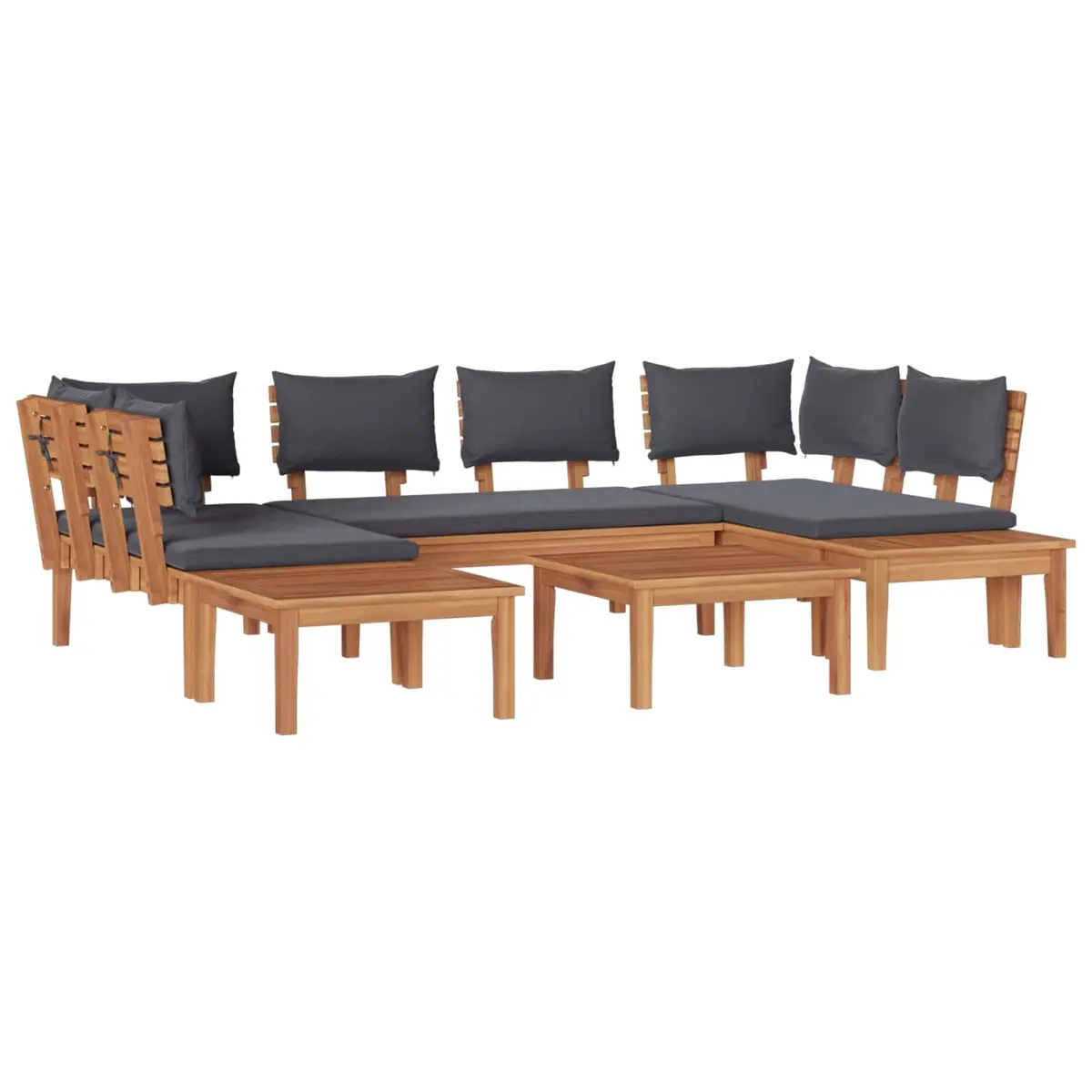 4 Piece Outdoor Garden Sofa Set Patio Seating Furniture Brown Grey