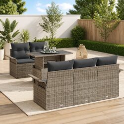Specifications for the 6-Piece Grey Modular Garden Sofa Set