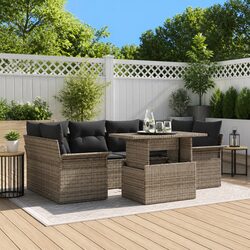 Specifications for 7-Piece Modular Outdoor Sofa Set in Grey