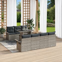 Grey Modular Outdoor Sofa Set - 8 Piece Specifications