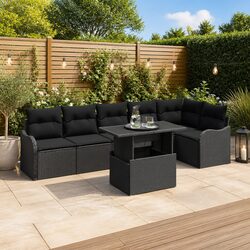 7-Piece Garden Sofa Set Dimensions and Features