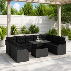 Specifications of the 10 Piece Black Rattan Sofa Set