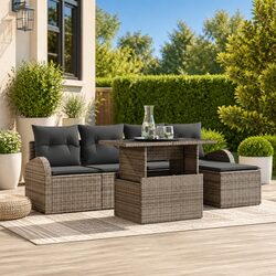 6-Piece Grey Outdoor Garden Sofa Set Specifications