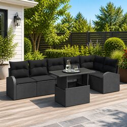 7-Piece Garden Sofa Set - Modular Outdoor Seating