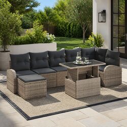 8-Piece Modular Garden Sofa Set Specifications and Features