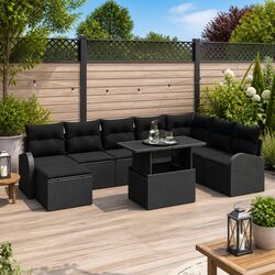 Specifications of Black Modular Garden Sofa Set - 9 Pieces
