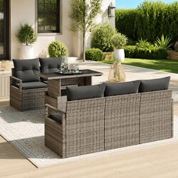Detailed Specs of 6-Piece Outdoor Sofa Set with Storage
