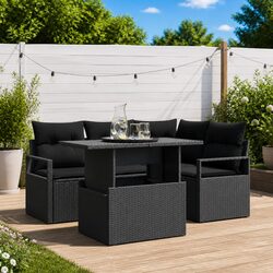 Specifications for the 5-Piece Black Modular Sofa Set