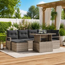Specifications of 7-Piece Grey Outdoor Modular Sofa Set