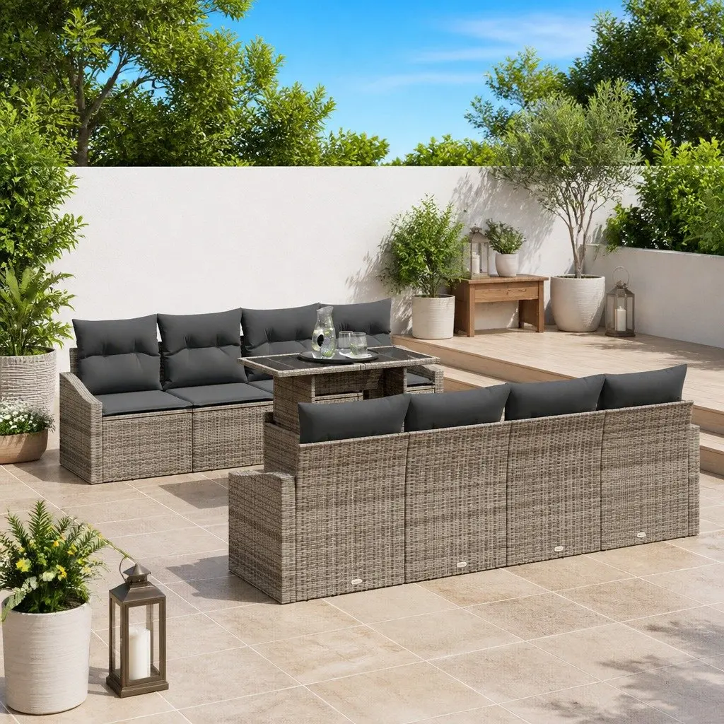 9-Piece Modular Garden Sofa Set