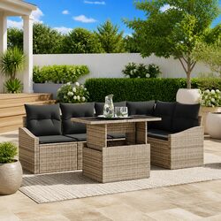 Detailed 6-Piece Modular Outdoor Sofa Set Specifications